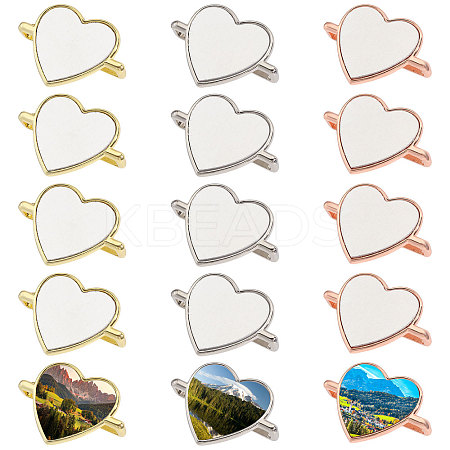 15Pcs 3 Colors Alloy Heat Transfer Watch Band Accessories FIND-CA0011-17A-1