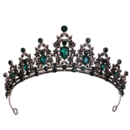 Alloy Rhinestone Crown Hair Bands PW-WG903DF-21-1