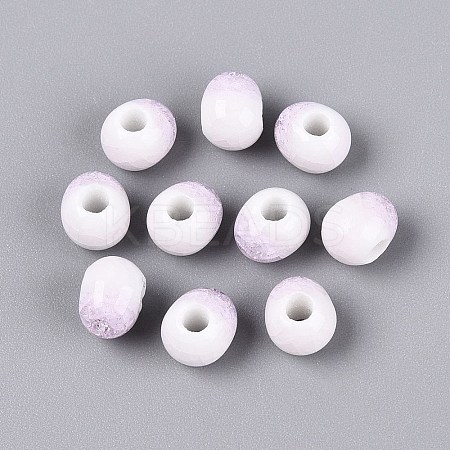Handmade Crackle Porcelain Beads PORC-Q008-06A-03-1