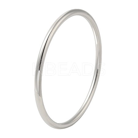 Non-Tarnish 304 Stainless Steel Simple Roung Ring Bangles for Women BJEW-F461-01G-P-1