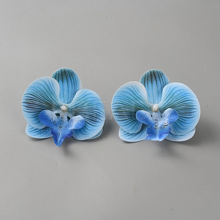 PU Leather Flower Shoe Buckle Clips DIY-WH0816-033E-1
