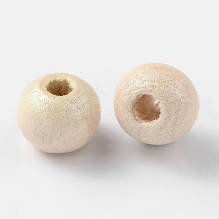 Round Unfinished Wood Beads X-WOOD-Q017-6mm-06-LF-1