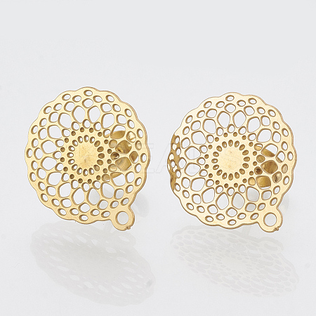 304 Stainless Steel Stud Earring Findings LS-STAS-S079-32A-1