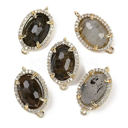 Natural Labradorite Faceted Oval Links G-B126-07G-04-1