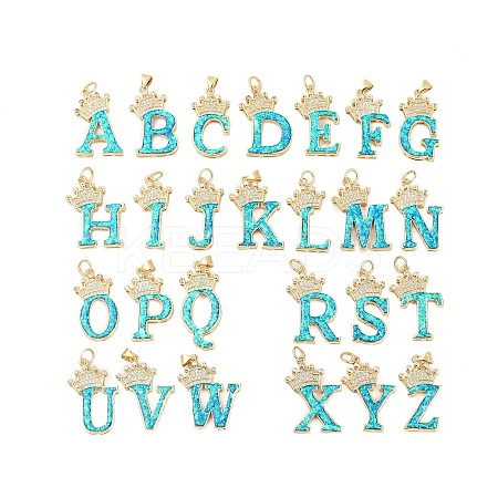 Brass Micro Pave Cubic Zirconia Pendants KK-I723-50G-01-1