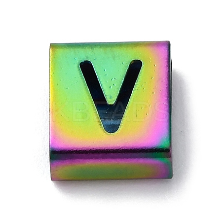 Ion Plating(IP) 304 Stainless Steel Square Slide Charms STAS-L132-14V-M-1
