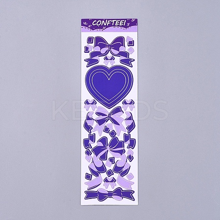 Bowknot Ribbon Pattern Decorative Labels Stickers DIY-L037-B07-1