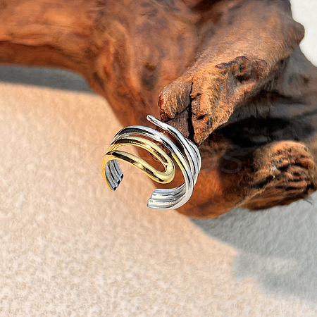 304 Stainless Steel Cuff Rings for Women LS-RJEW-L133-03GP-01-1