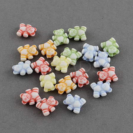 Craft Style Bear Acrylic Beads MACR-S245-01-1