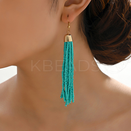 Fashionable Casual Commuter Classic Tassel Alloy Dangle Earrings AC2883-1