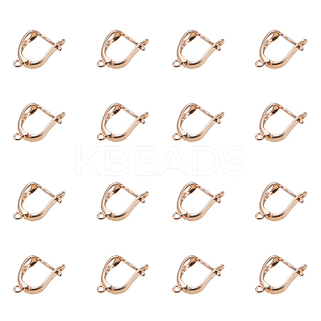 Brass Hoop Earring Findings with Latch Back Closure LS-KK-L148-07-1