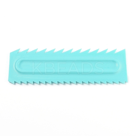 Plastic Baking Edge Dough Scraper and Cutter Pastry Spatulas AJEW-P077-05-1