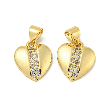 Brass Micro Pave Cubic Zirconia Pendants KK-N254-135B-G-1