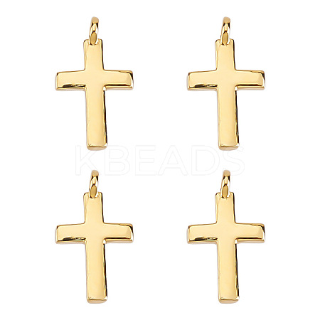 4Pcs 925 Sterling Silver Cross Charms FIND-GO0002-62B-1