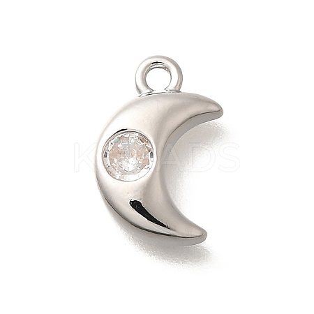 Brass Micro Pave Cubic Zirconia Charms LS-KK-C085-22P-1