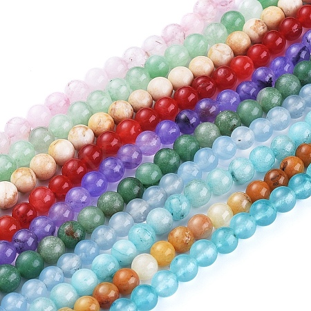 Natural Gemstone Beads Strands G-F591-03M1-8mm-1