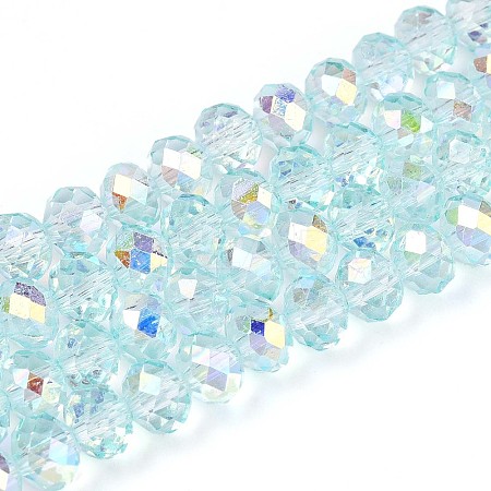 Transparent Glass Beads Strands X-EGLA-N016-6mm-01-1