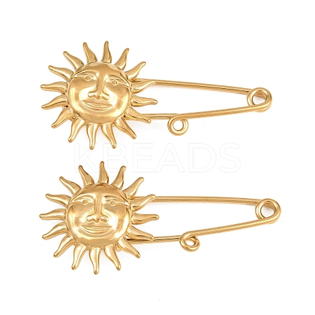Sun 304 Stainless Steel Safety Pins Brooch Findings SA-CBA098D-13A-G-1