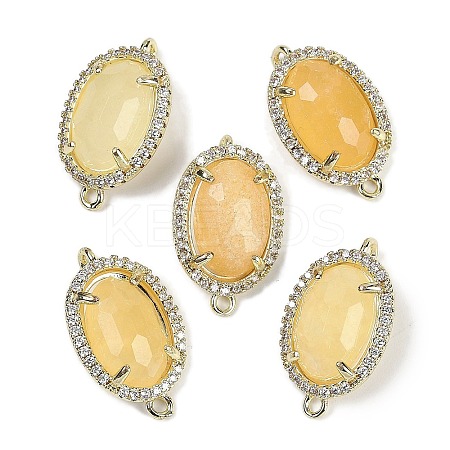 Natural Topaz Jade Faceted Oval Links G-B126-07G-11-1