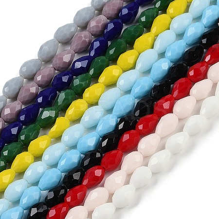 Opaque Solid Color Beads Strands EGLA-N013-P4mm-DM-1