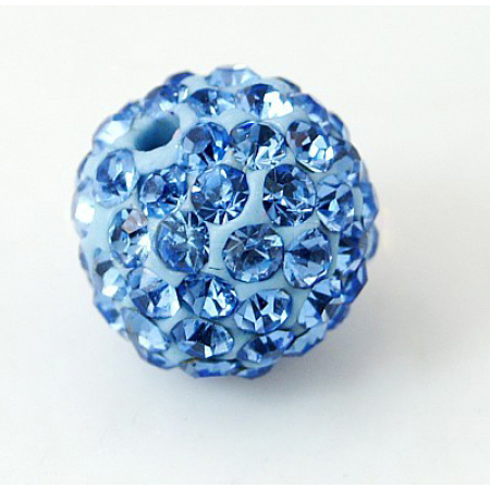 Polymer Clay Rhinestone Beads RB-H284-6MM-2-1