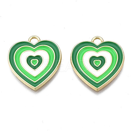 Rack Plating Light Gold Alloy Enamel Pendants LS-ENAM-Q444-014J-RS-1