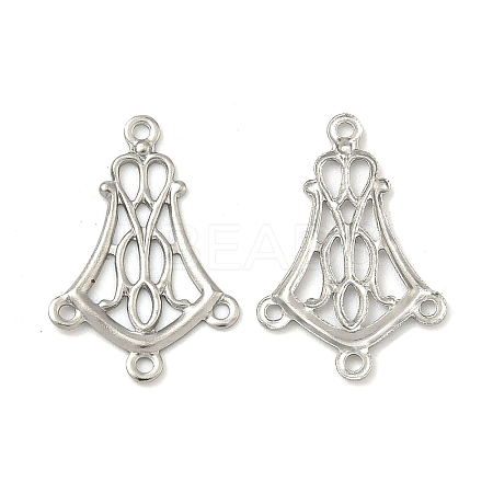 Tarnish Resistant 304 Stainless Steel Hollow Flower Chandelier Component Links STAS-R083-25-1