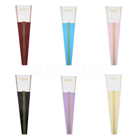 120Pcs 6 Colors OPP Plastic Flower Bouquet Bags ABAG-MB0001-02-1