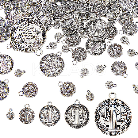 134Pcs 5 Styles Tibetan Style Alloy Pendants FIND-FH0016-63-1