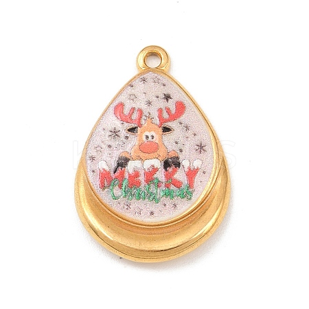 Printed 304 Stainless Steel Pendants STAS-B116-01A-G02-1