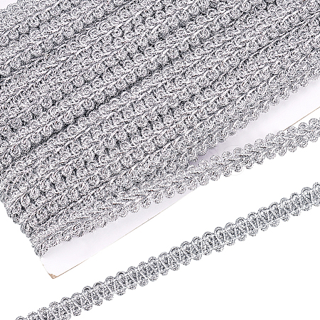 Sparkle Metallic Polyester Braided Lace Trim OCOR-WH0060-46D-1