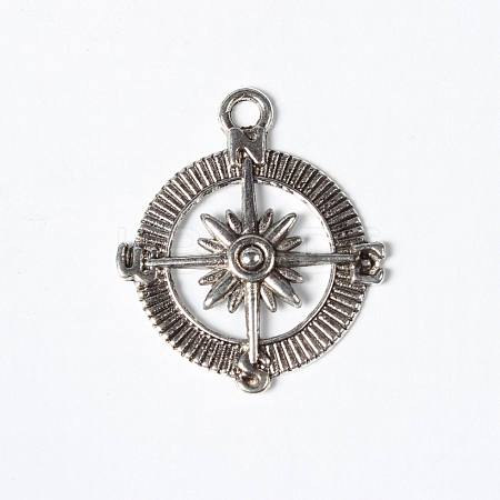 Tibetan Style Alloy Pendants TIBEP-12683-S-LF-1