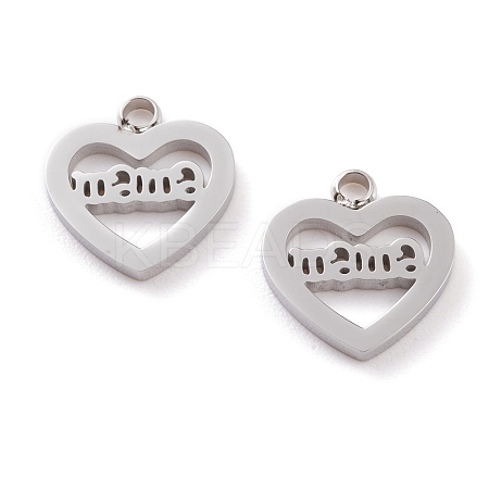 Non-Tarnish 304 Stainless Steel Charms STAS-Y002-03P-1