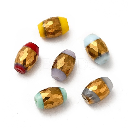 Opaque Electroplate Glass Beads EGLA-H003-02G-1