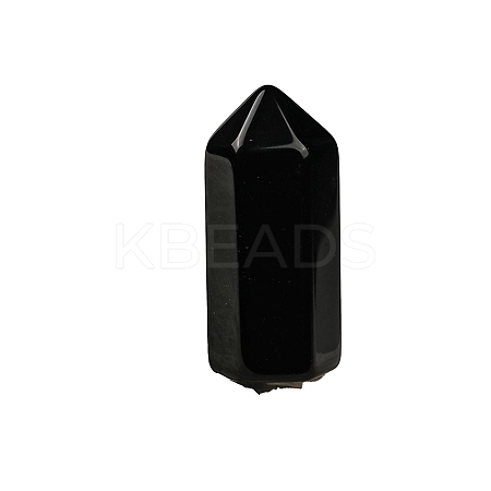 Pointed Tower Natural Obsidian Healing Stone Wands PW-WG87518-01-1
