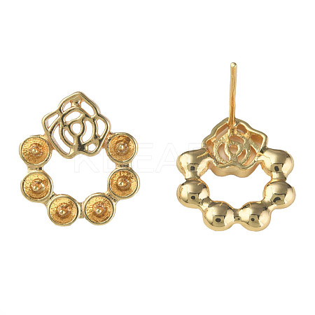 Brass Stud Earring Findings KK-N233-234-1