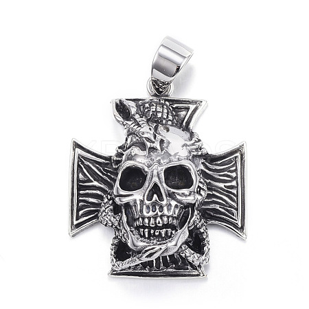 316 Surgical Stainless Steel Pendants STAS-E128-04AS-1