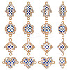 40Pcs 4 Styles Alloy Blue and White Enamel Links Connector Charms FIND-AR0006-07-1