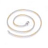 304 Stainless Steel Curb Chain Necklaces NJEW-H492-01GP-1
