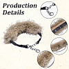 Faux Fur PU Leather Chain Belts AJEW-WH20072-55A-01-6