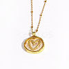 Brass & Epoxy Resin Glitter Powder Pendant Necklaces for Women WG08644-04-1