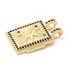 Brass Micro Pave Cubic Zirconia Pendants KK-U053-20G-01-2