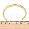 Ion Plating(IP) 304 Stainless Steel Cuff Bangles STAS-I110-10-6mm-G-3