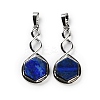 Dyed Natural Lapis Lazuli Pendants G-F777-05P-10-1