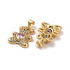 Brass Micro Pave Cubic Zirconia Pendants LS-KK-K258-24A-G-RS-2