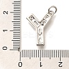 Brass Micro Pave Clear Cubic Zirconia Pendants KK-G521-01P-Y-3