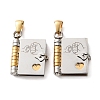 304 Stainless Steel Pendants SA-CBA694E-01GP-01-1