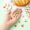 12Pcs 6 Styles Brass Micro Pave Cubic Zirconia Pendants KK-CJ0002-88-4