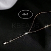 925 Sterling Silver Pave Clear Cubic Zirconia Teardrop with Rectangle Tassel Y Necklaces for Women FS-WGE0FA3-02-3