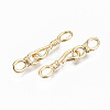 Brass Hook and S-Hook Clasps KK-S356-113G-NF-1